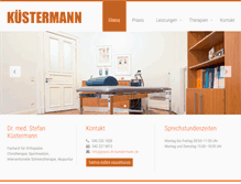 Tablet Screenshot of praxis-dr-kuestermann.de